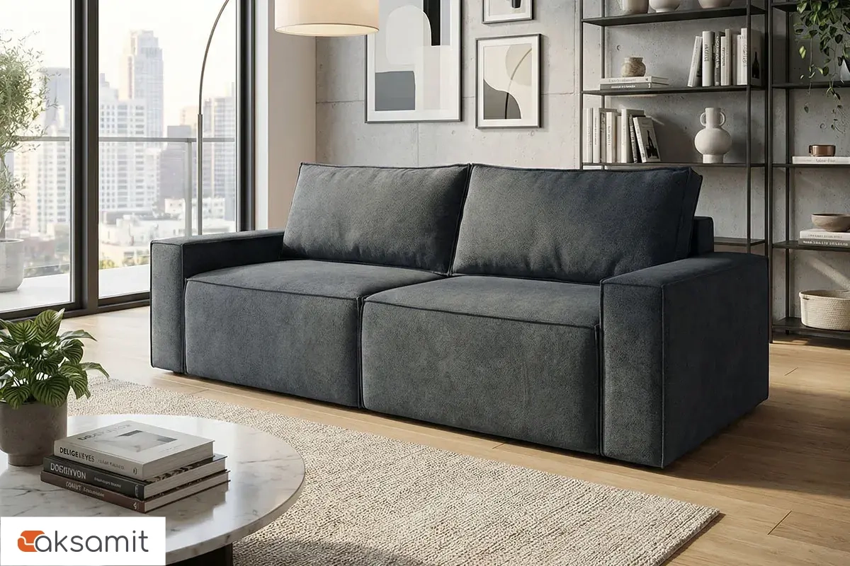 Диван Brick-3 S (Набивные подушки/Вывернутый) Гунин 2217/29