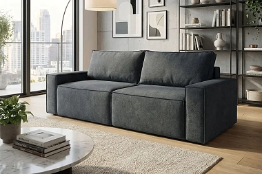 Диван Brick-3 S (Набивные подушки/Вывернутый) Гунин 2217/29