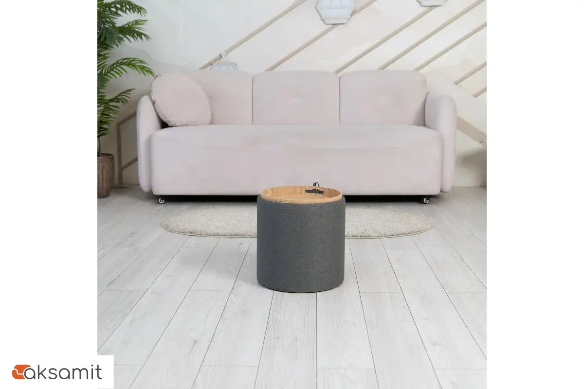 Пуф Грац Стандарт (Рогожка / Серый)