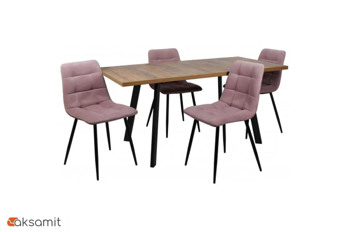 Стул Чили каркас Муар черный, велюр (Maserati 15 пастельно-фиолетовый) СРП-052