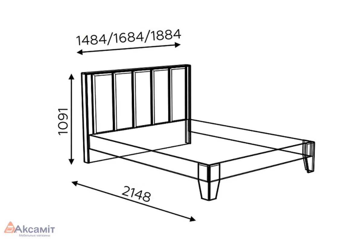 Кровать с мягкой спинкой Беатрис Мод. 2.2 160х200 (Палермо/Софт латте)