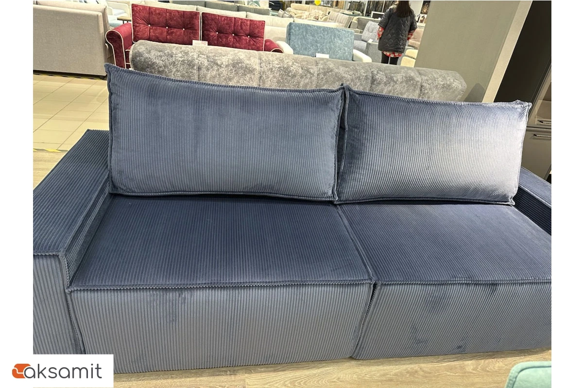 Диван Brick-3 S (Набивные подушки/Вывернутый) Арбен-Цилиум Индиго