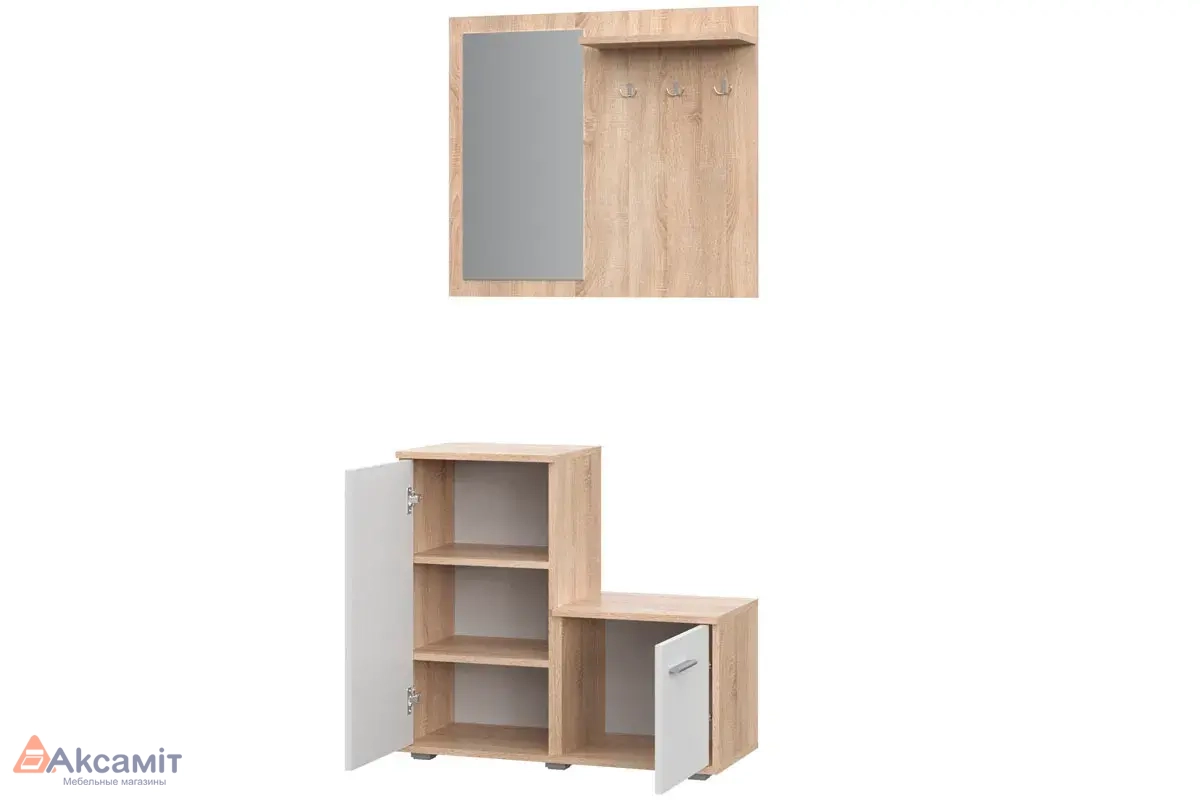 Комплект мебели для прихожей Fun КП-1 (Дуб сонома/Белый) 71337652