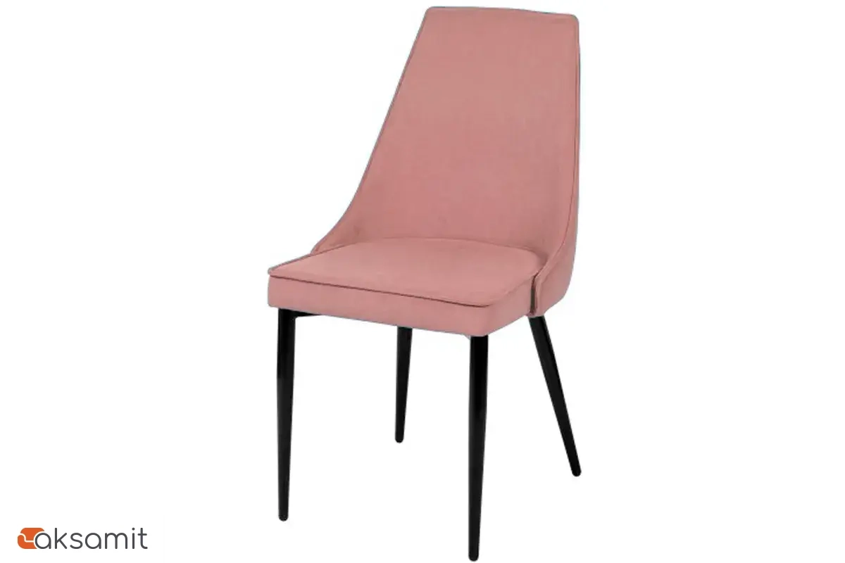 Стул Лорд (Муар черный/Велюр Dream java пастельно-розовый) СРП-071