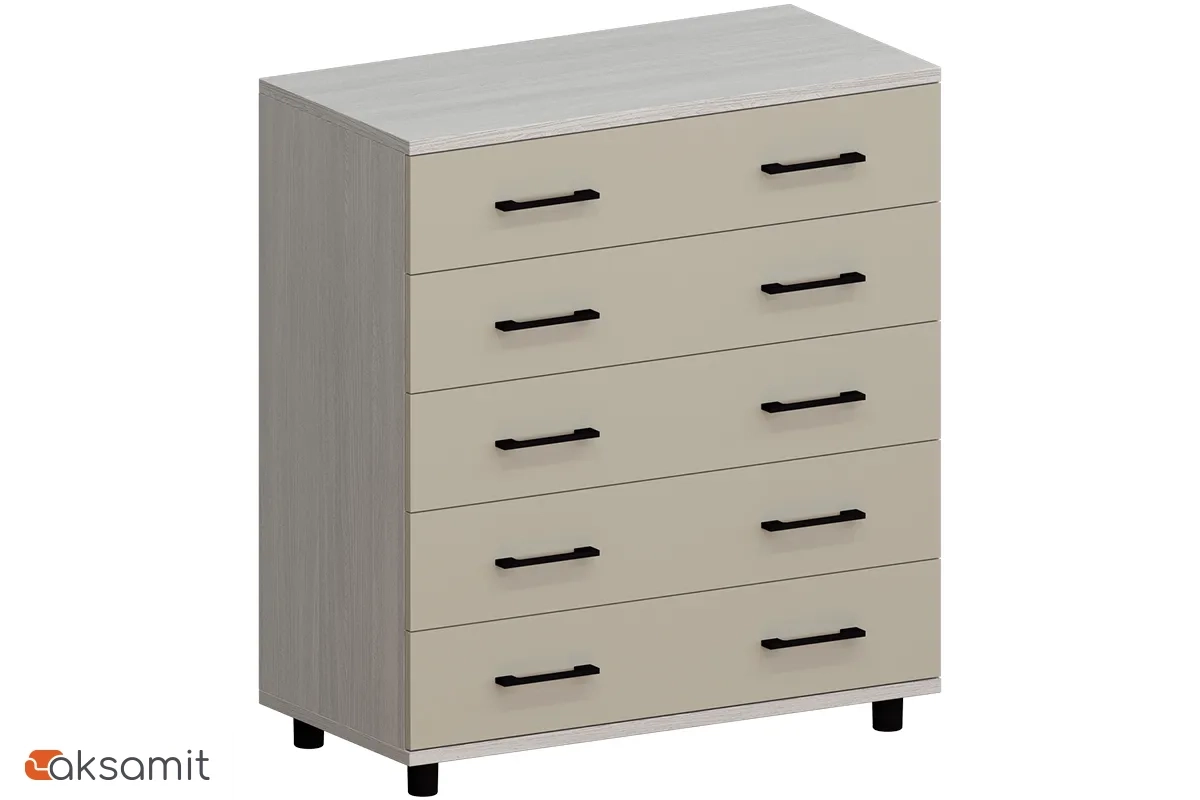 Комод КМ-5021-СЯ-КМ (Снежный Ясень / Кашемир Матовый)
