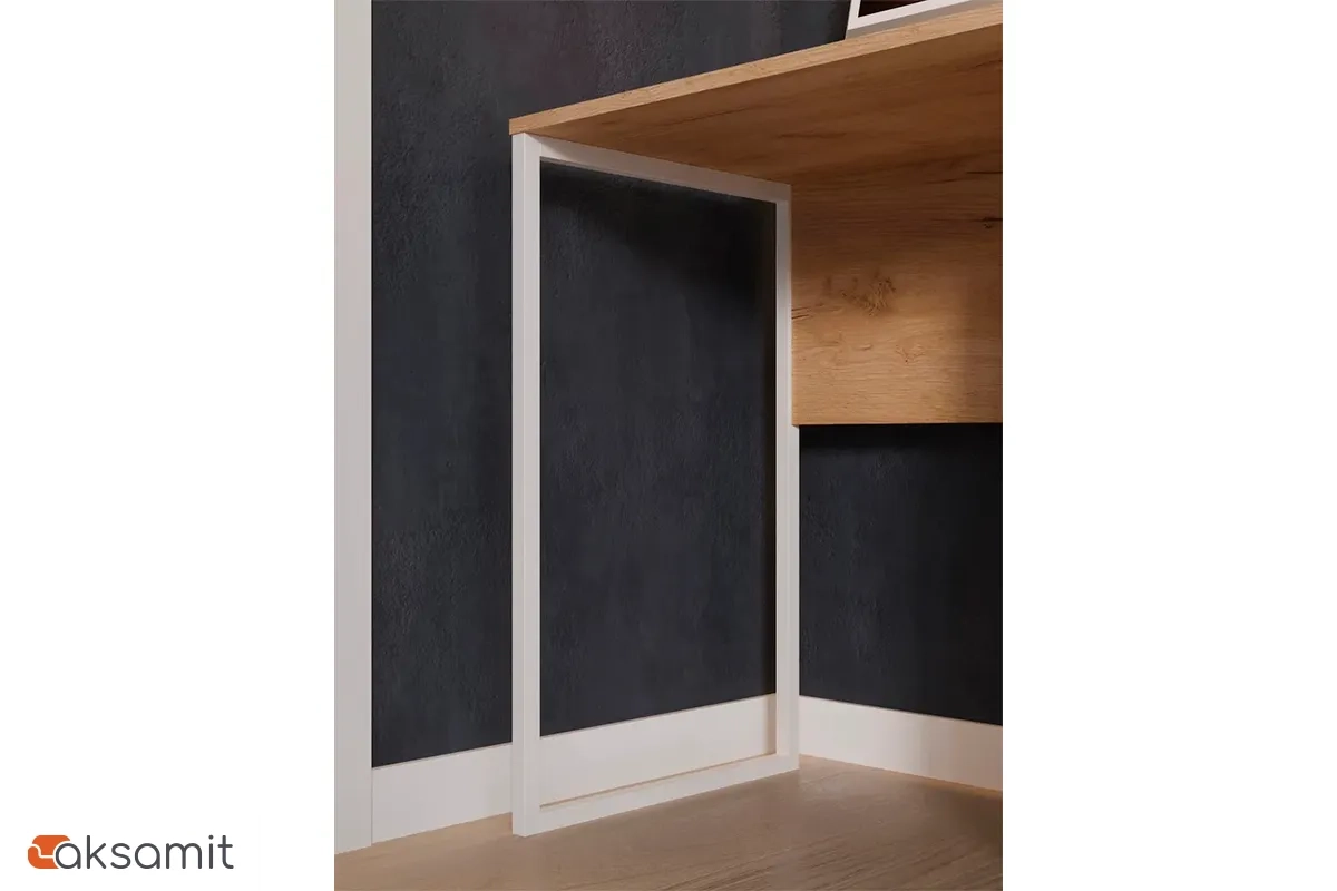 Стол письменный Хилтон Тип 1 (Дуб Крафт Золотой/Белый матовый)