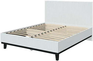 Кровать Шарлиз 140х200 с настилом из латофлексов (Белое сияние/Бренди Лайт 26)