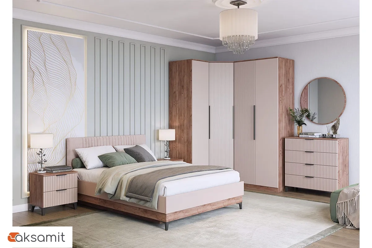 Шкаф 2х-дверный для одежды Тоскана (Дуб Табачный/Бисквит)