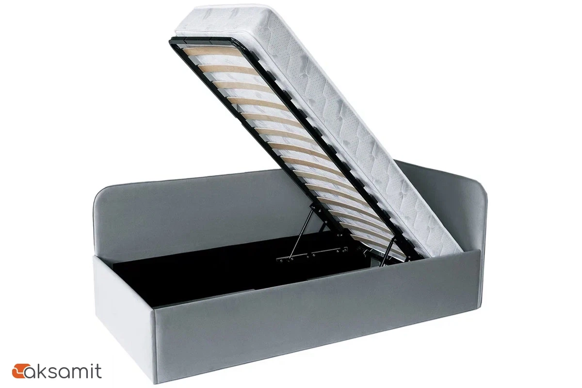 Кровать угловая Джеки с ПМ (122) 90х200 (Светло-серый/Newtone light grey) Кровать угловая Джеки с ПМ (122) 90х200 (Светло-серый/Newtone light grey)