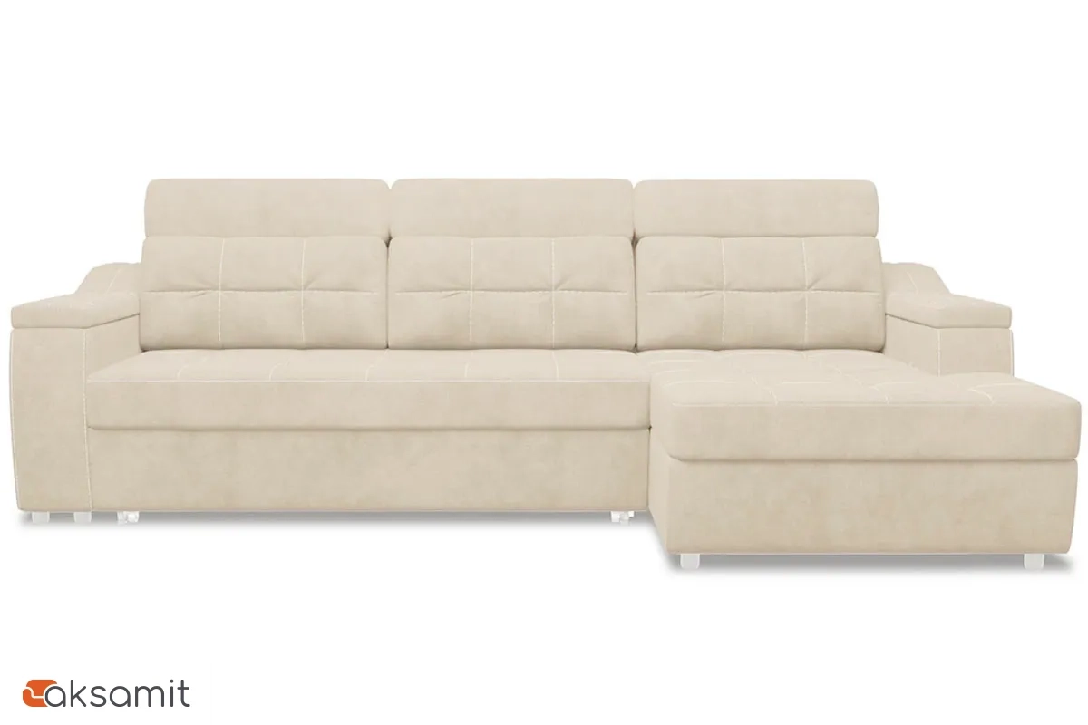 Угловой диван Бруно New ДКУ-О Siesta Молочный