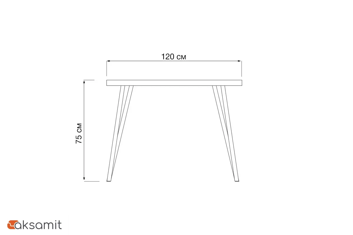 Стол нераздвижной Сиена (Дуб Каньон/Черный муар)