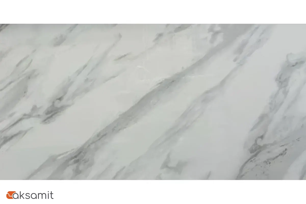 Стол обеденный Тик Так 900х650 нераздвижной (Керамика Белый мрамор с активными прожилками YB8020126BG / МДФ в пленке черный кварц / Металл черный)