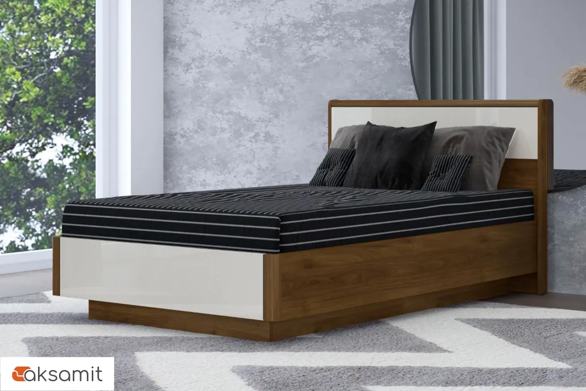 Кровать КР-4002-ГТ-КГ 140х200 (Гикори Джексон Темный / Кашемир Глянцевый)