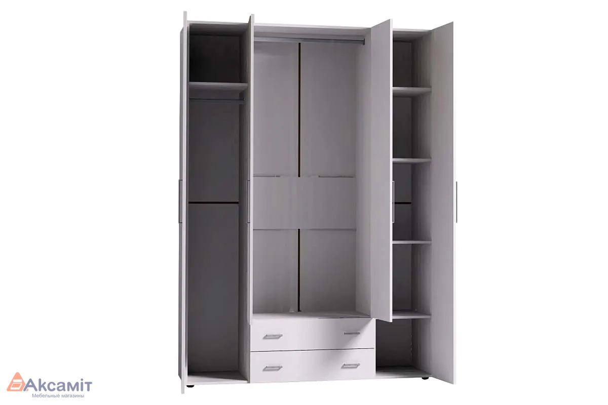 Шкаф для одежды и белья Монако 555 (Белый)