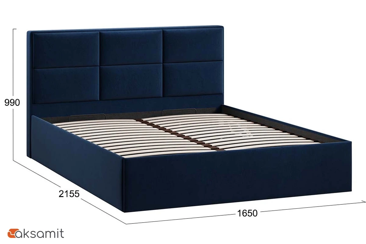 Кровать Стелла c ПМ 160х200 Тип 1 (Микровелюр/Wellmart Blue) Кровать Стелла c ПМ 160х200 Тип 1 (Микровелюр/Wellmart Blue)