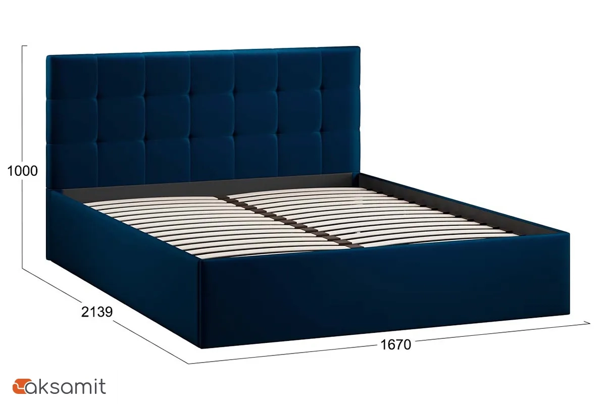 Кровать Джоли Тип 1 без ПМ 160х200 (Велюр/Confetti Blue) Кровать Джоли Тип 1 без ПМ 160х200 (Велюр/Confetti Blue)