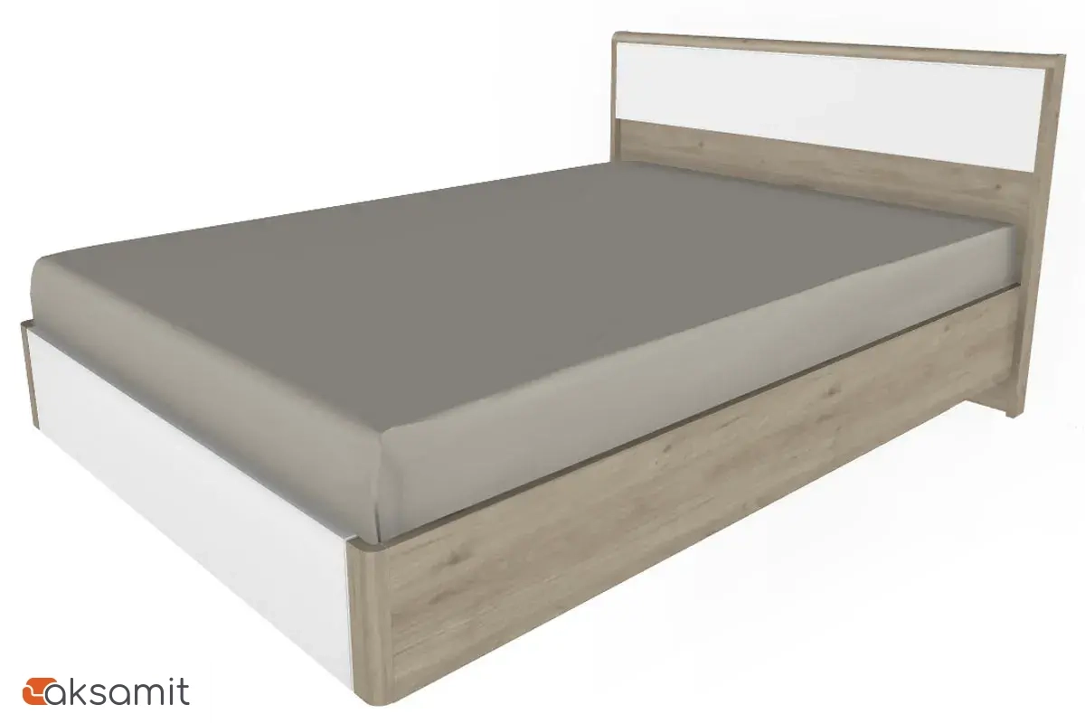 Кровать КР-4002 с ПМ 140х200 ГС-БГ (Гикори Джексон Светлый/Белый Бриллиант Глянцевый) Кровать КР-4002 с ПМ 140х200 ГС-БГ (Гикори Джексон Светлый/Белый Бриллиант Глянцевый)