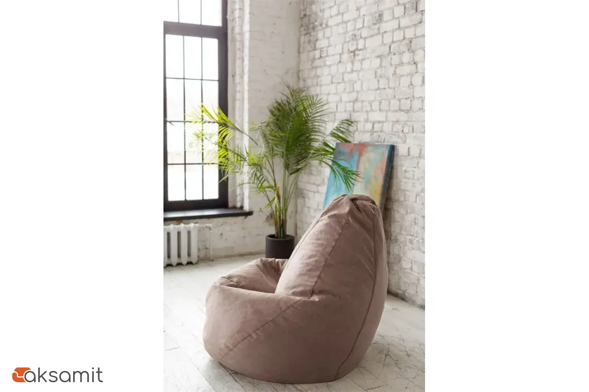 Кресло Мешок (Бежевый / Велюр) XL