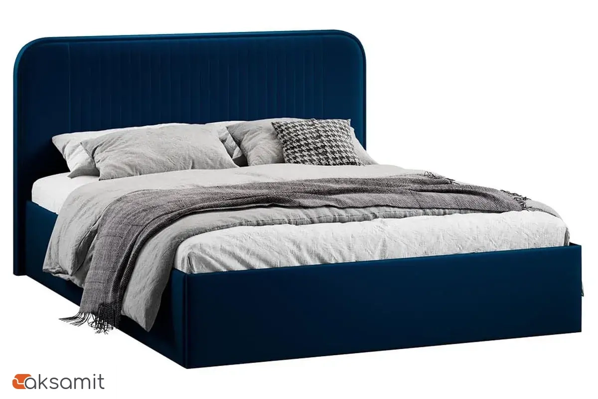 Кровать Тиффани c подъемным механизмом Тип 1 и заглушиной 180х200 (Велюр / Confetti Blue)