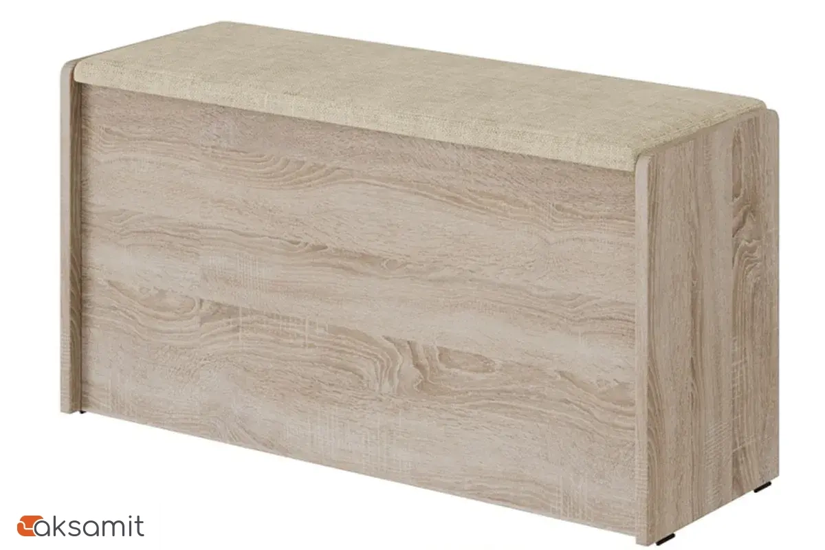 Пуф Чикаго Тип 2 (Дуб сонома / Ткань бежевая)