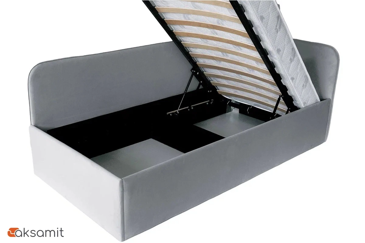 Кровать угловая Джеки с ПМ (122) 90х200 (Светло-серый/Newtone light grey) Кровать угловая Джеки с ПМ (122) 90х200 (Светло-серый/Newtone light grey)