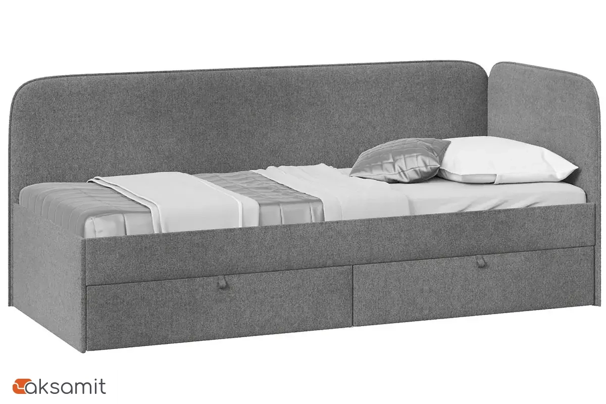 Кровать Молли с мягкой обивкой Тип 1 80х200 (Микровелюр/Scandi Graphite 22) Кровать Молли с мягкой обивкой Тип 1 80х200 (Микровелюр/Scandi Graphite 22)
