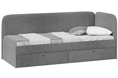 Кровать Молли с мягкой обивкой Тип 1 80х200 (Микровелюр/Scandi Graphite 22)