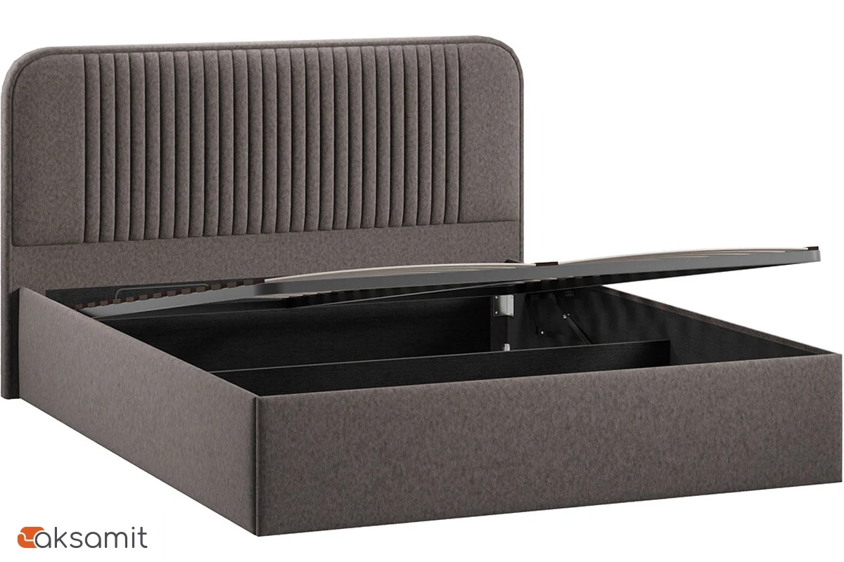 Кровать Тиффани c ПМ 160х200 Тип 1 (Микровелюр Jercy/Stone) Кровать Тиффани c ПМ 160х200 Тип 1 (Микровелюр Jercy/Stone)