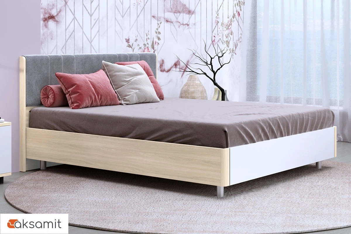 Кровать КР-5013-АС-БГ 160х200 (Ясень Асахи/Белый Бриллиант Глянцевый) Кровать КР-5013-АС-БГ 160х200 (Ясень Асахи/Белый Бриллиант Глянцевый)