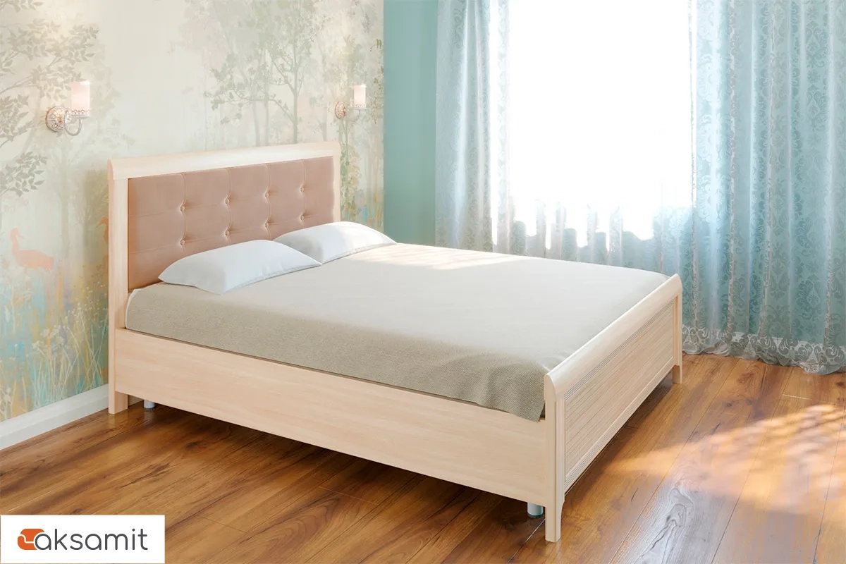 Кровать КР-2034-АС-В 180х200 (Ясень Асахи / Велюр)