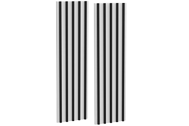 Стеновая панель с рейками (комплект) (Белый/Черный) 71778733