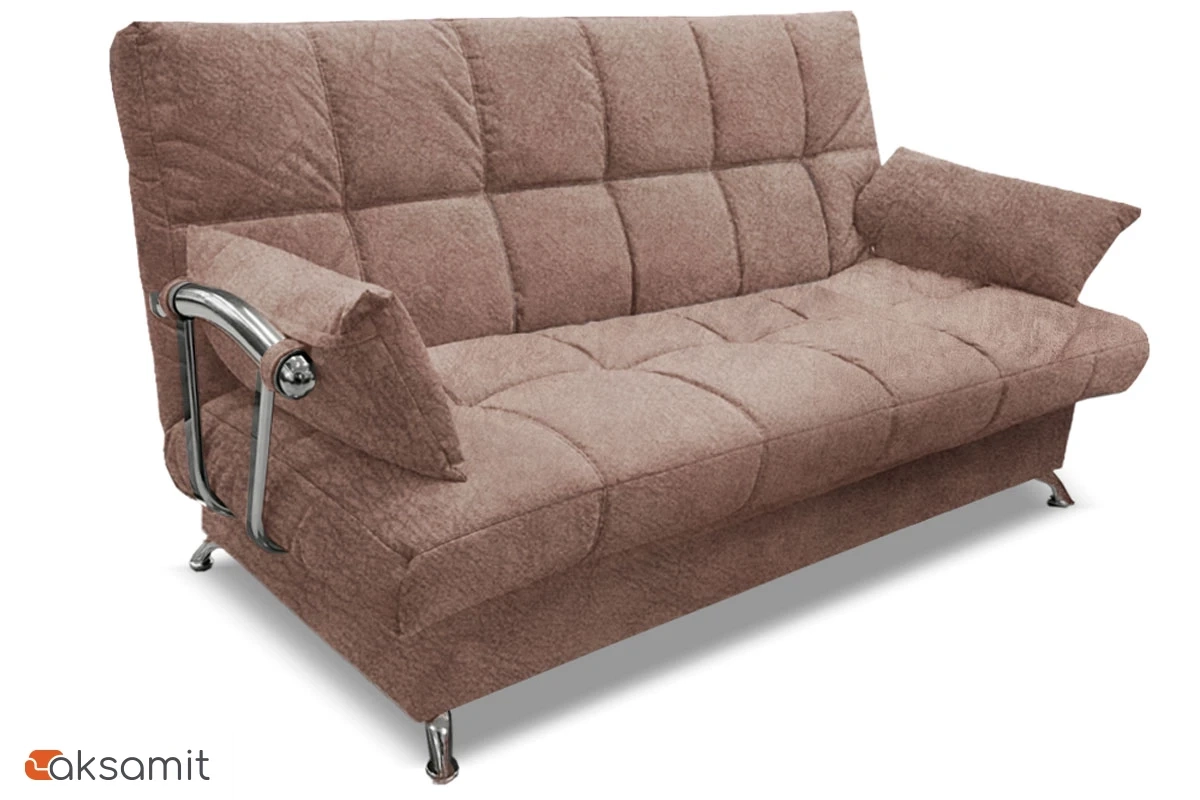 Диван-кровать Финка с хром. бок. "Регина-45.2" Блисс 07 Серо-коричневый