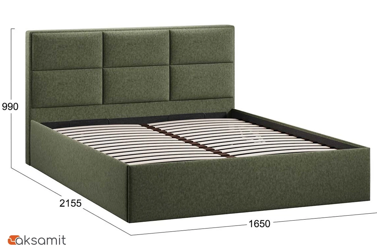 Кровать Стелла c ПМ Тип 1 без заглушины 160х200 (Микровелюр/Jercy Deep Green) Кровать Стелла c ПМ Тип 1 без заглушины 160х200 (Микровелюр/Jercy Deep Green)
