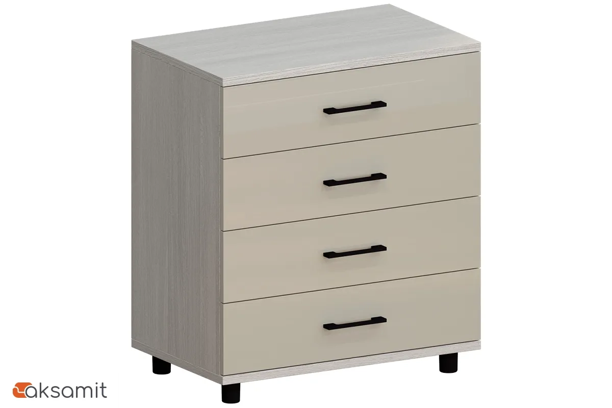Комод КМ-5032-СЯ-КГ (Снежный Ясень / Кашемир Глянцевый)