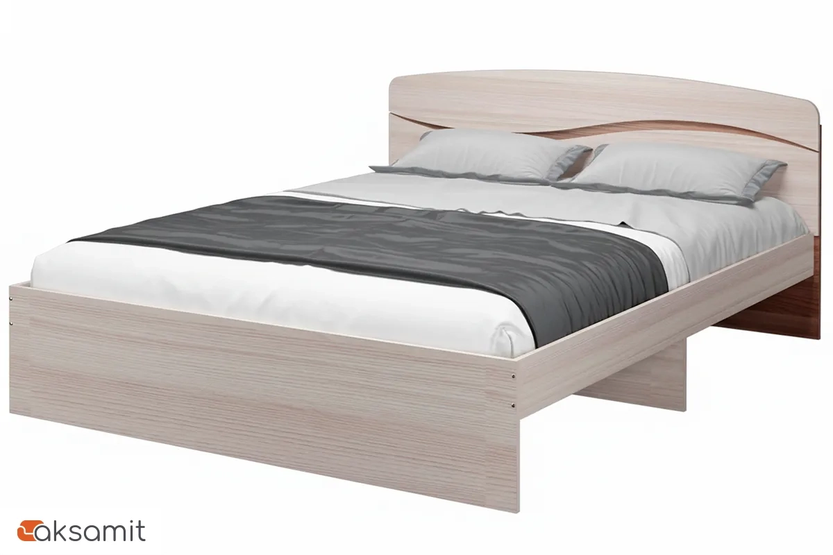 Кровать Валенсия без ящиков 160х200 (Ясень Светлый/Ясень Темный) 