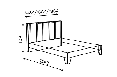 Кровать с мягкой спинкой Беатрис с ПМ 180х200 (Палермо/Софт латте)