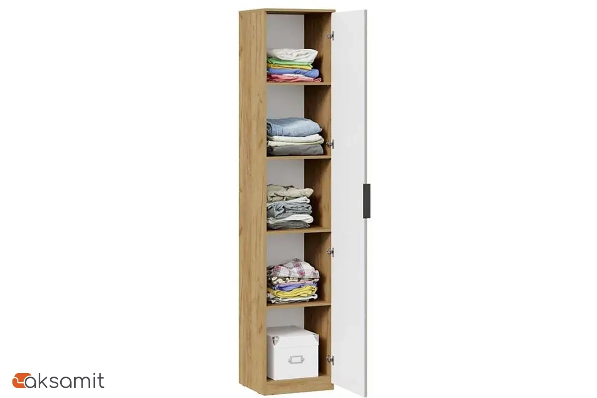 Шкаф для белья Хилтон Исп. 2 (Дуб Крафт золотой / Мокко матовый)