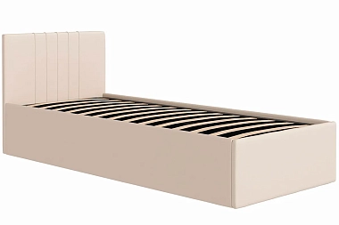 Кровать Соло односпальная с ПМ 90х200 (Newtone Light Beige/Светло-бежевый)