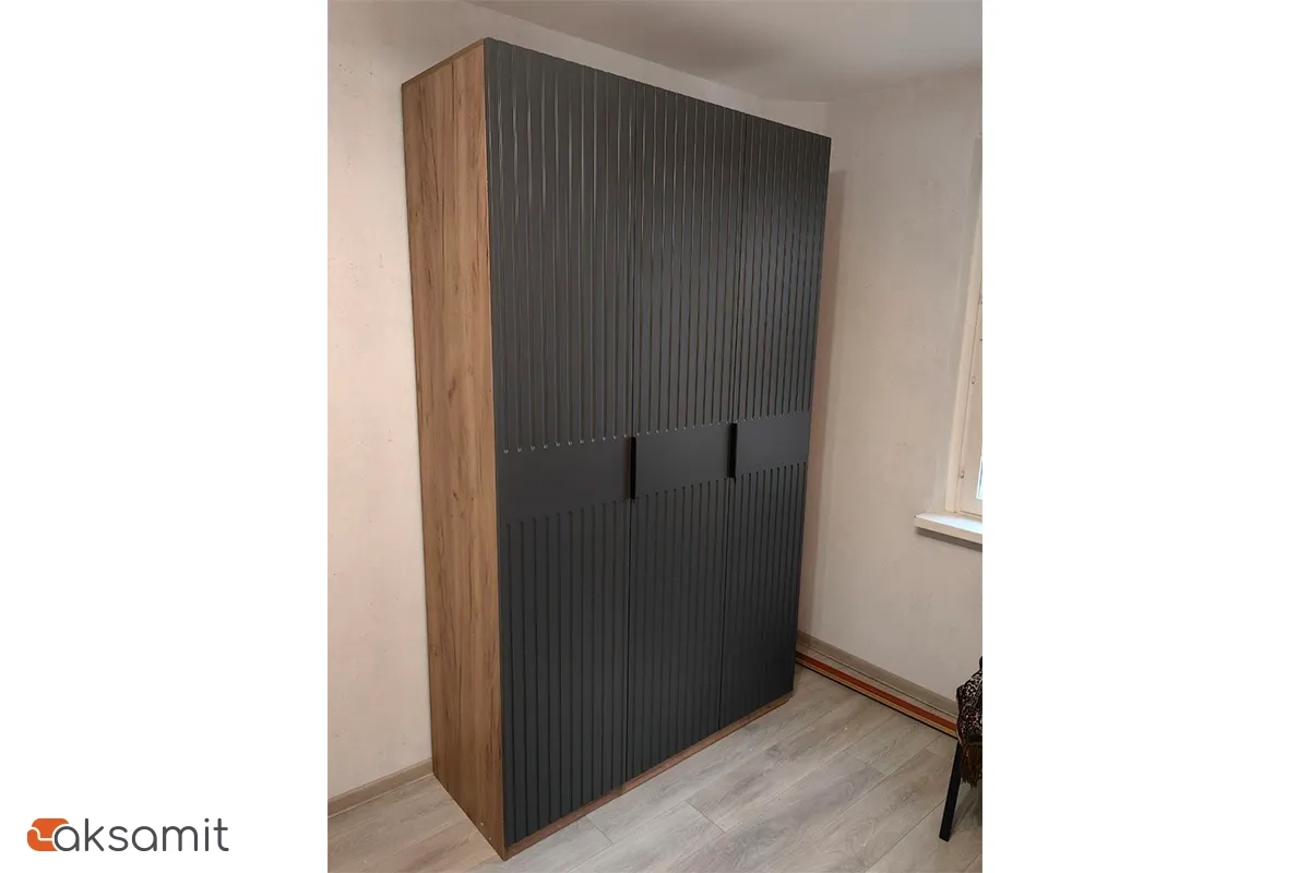 Шкаф для одежды Хилтон (Дуб Крафт золотой/Графит матовый)