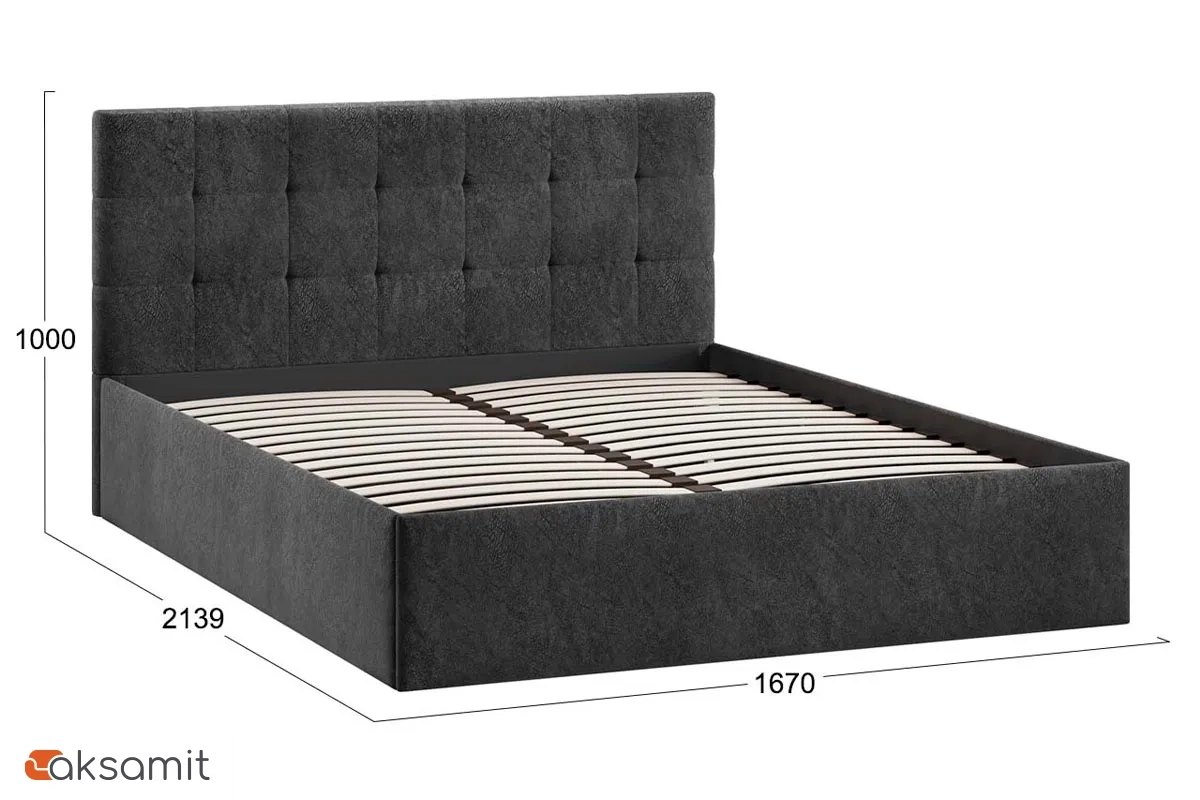 Кровать Джоли универсальная 160х200 Тип 1 (Микровелюр/Wellmart Graphite) Кровать Джоли универсальная 160х200 Тип 1 (Микровелюр/Wellmart Graphite)
