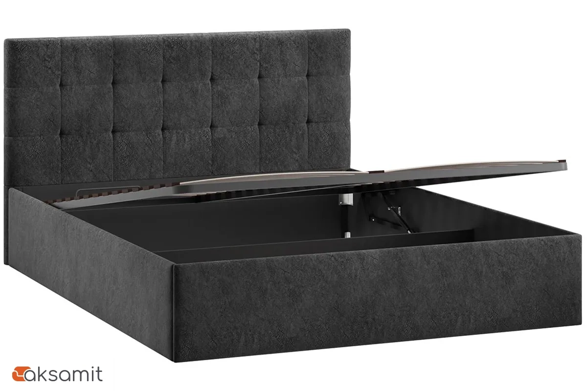 Кровать Джоли с ПМ Тип 1 без заглушины 160х200 (Микровелюр/Wellmart Graphite) Кровать Джоли с ПМ Тип 1 без заглушины 160х200 (Микровелюр/Wellmart Graphite)