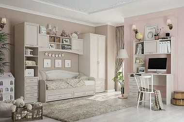 Кровать-софа Верона  одинарная с 2ящ. (латофлексы) (Дуб атланта /Экокожа бенгал)