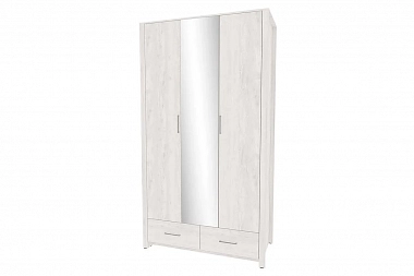 Шкаф для одежды и белья Solana Amberg 444 Зеркало/Стандарт (Бетон Пайн светлый)