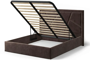 Кровать Индиго 160х200 с ПМ (NEO 10/темно-коричневый)