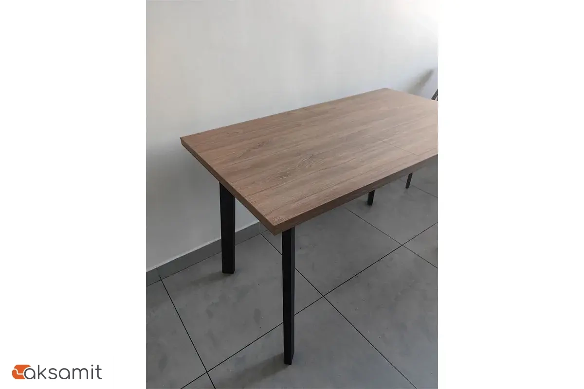 Стол обеденный Канзас 1200 (вставка 320) (Дуб Кунео Egger / Металл черный)