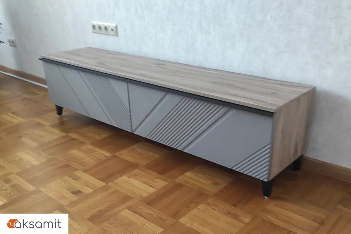 Тумба большая 1800 Кенди Мод.2 (Дуб Альпийский/Ясень Грей Софт)