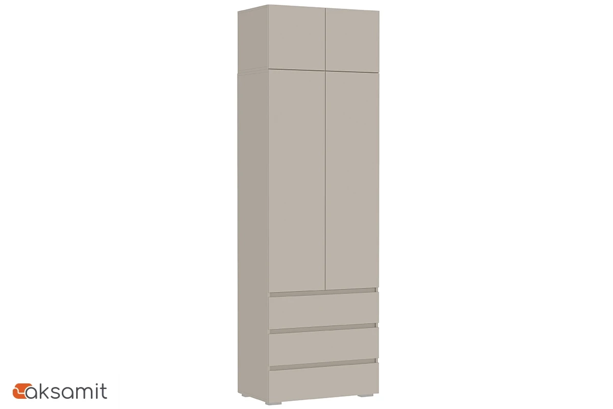 Шкаф с антресолью 2-створчатый Веста (Бежевый)