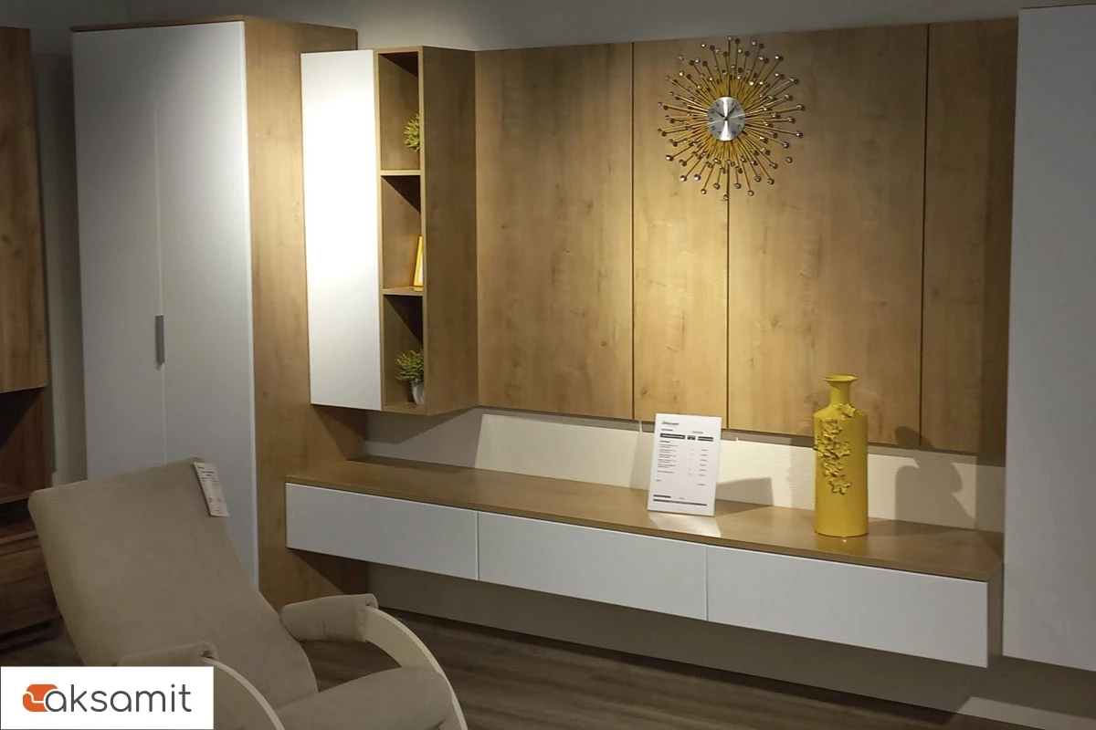 Шкаф для одежды 2-х дверный Сканди 800 (Дуб бунратти/Белый бланш)