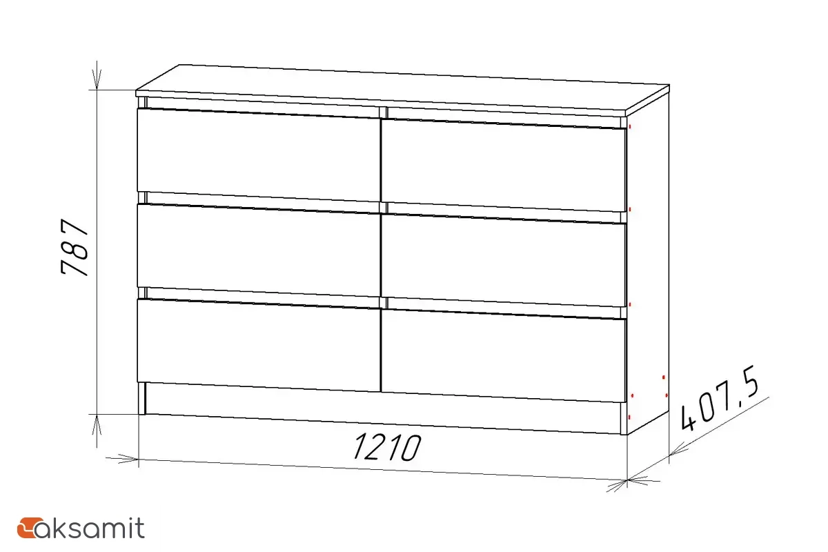 Комод Ницца-7 (Белый)