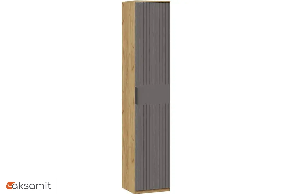 Шкаф для белья Хилтон Исп.2 (Дуб Крафт золотой/Графит матовый)